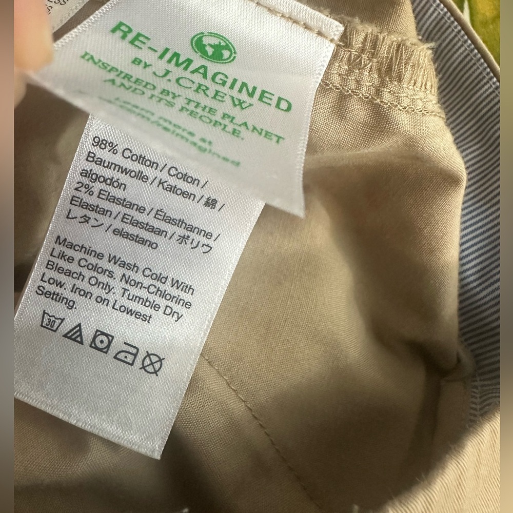 J Crew Womens Slim Boyfriend Chino Pants Khaki Casual Beige Size 26 - Picture 9 of 13